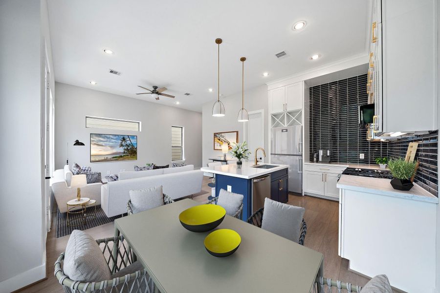 Furnished interior view inside a new home in , Houston (Image 10).