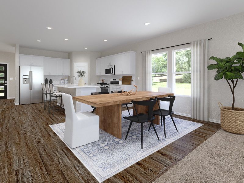 Enjoy family dinner in The Pearl dining room. Enjoy family dinner in The Pearl dining room.