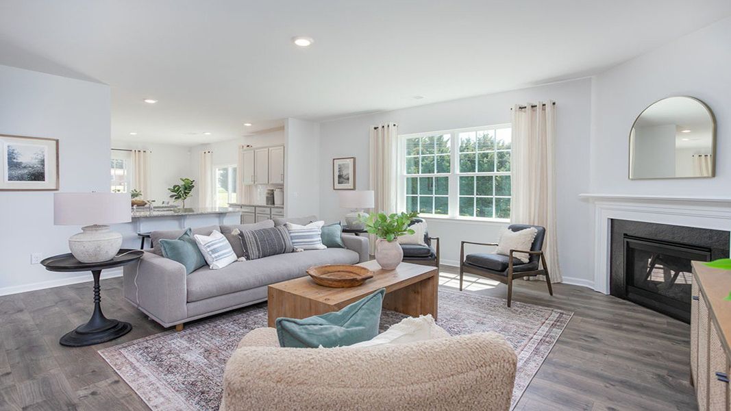 Furnished interior view inside a new home in The Preserve at Kinsley, Jamestown (Image 10). Furnished interior view inside a new home in The Preserve at Kinsley, Jamestown (Image 10).