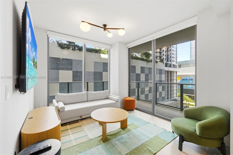 Furnished interior view inside a new home in , Miami (Image 12).