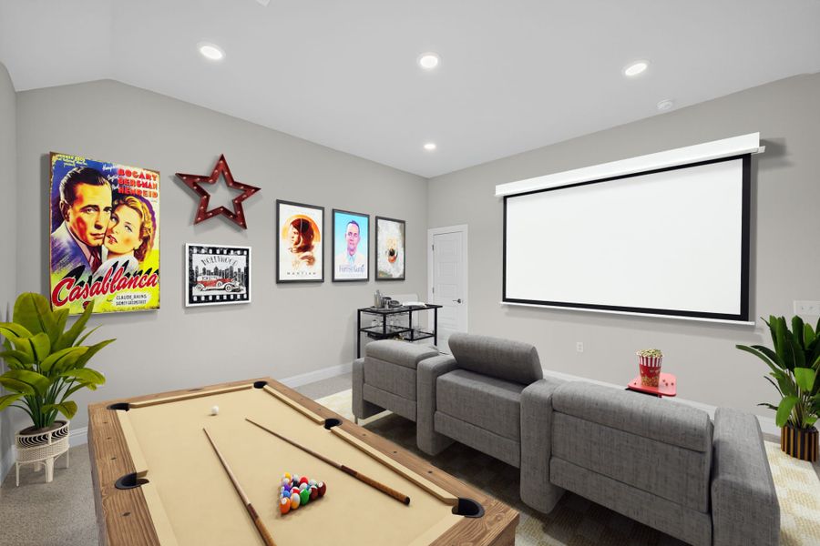 Furnished interior view inside a new home in Whisper Valley, Manor (Image 12).