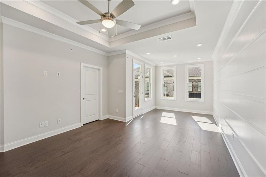 Spacious, unfurnished interior of a new home in Towns on Thompson, Alpharetta (Image 34).