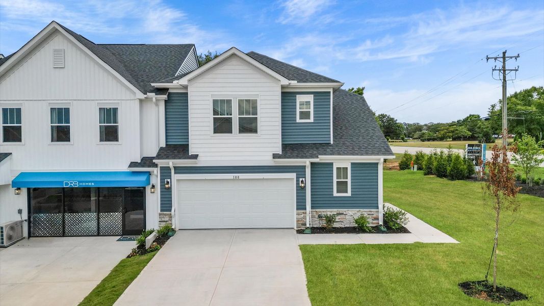 Representative exterior photo of a completed home built from the Lakehurst by DRB Homes in Silo Ridge, Anderson, SC (Image 23). Representative exterior photo of a completed home built from the Lakehurst by DRB Homes in Silo Ridge, Anderson, SC (Image 23).