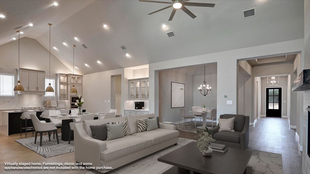 Furnished interior view inside a new home in Esperanza 80', Boerne (Image 5).