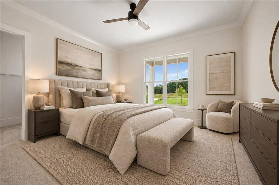 Furnished interior view inside a new home in , Bogart (Image 10).