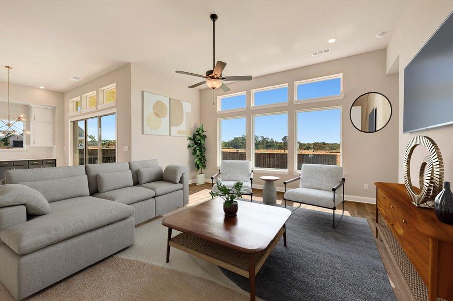 Furnished interior view inside a new home in Northshore at Lakewood Village - Classic Series, Lakewood Village (Image 5). Furnished interior view inside a new home in Northshore at Lakewood Village - Classic Series, Lakewood Village (Image 5).