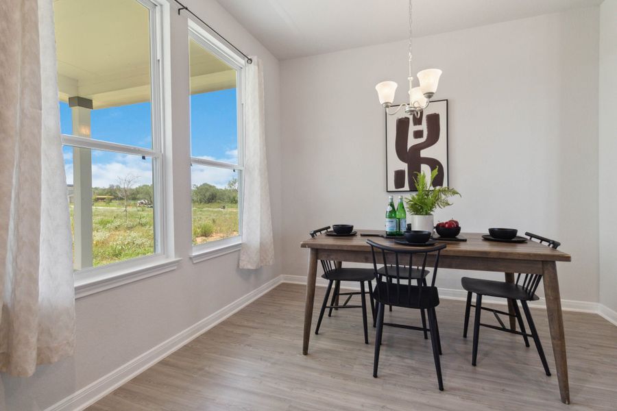 Virtually staged representation of the floor plan. Actual home features, colors, and details may vary.