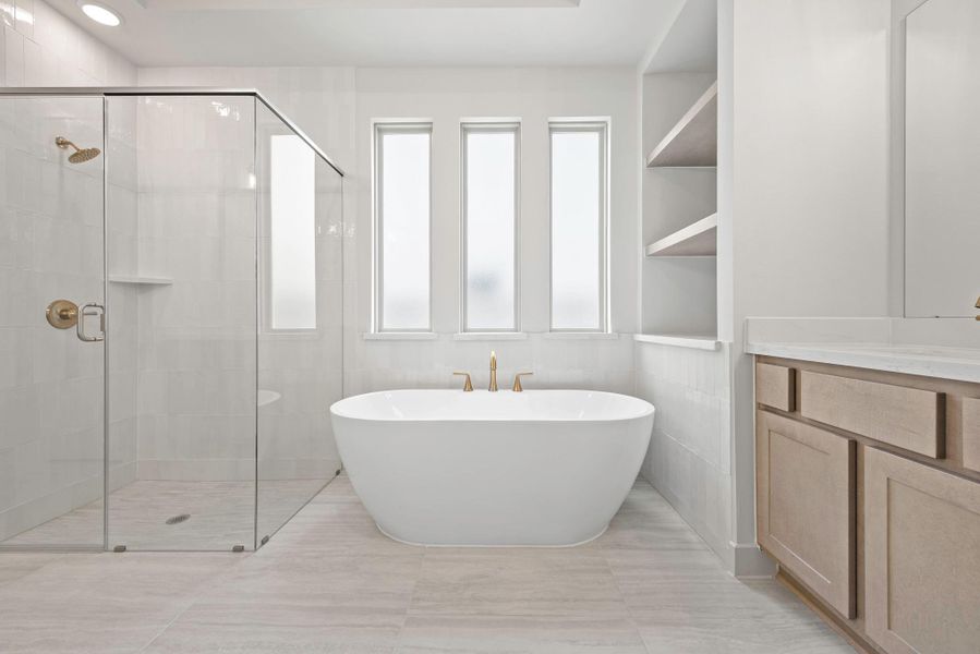 Furnished interior view inside a new home in Bridgeland, Cypress (Image 10).