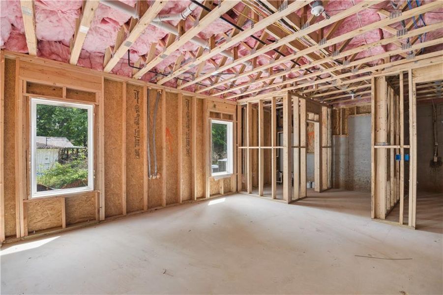 In-progress construction of a new home in , Alpharetta, GA (Image 48).