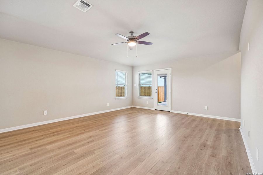 Spacious, unfurnished interior of a new home in Legendary Trails - Premier Series, Cibolo (Image 33). Spacious, unfurnished interior of a new home in Legendary Trails - Premier Series, Cibolo (Image 33).