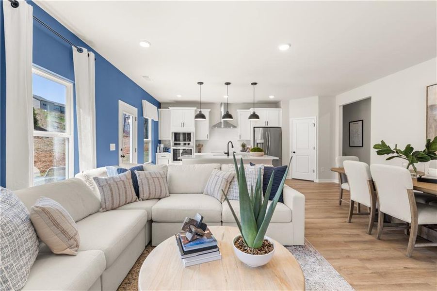 Furnished interior view inside a new home in The Bluffs, Canton (Image 9).