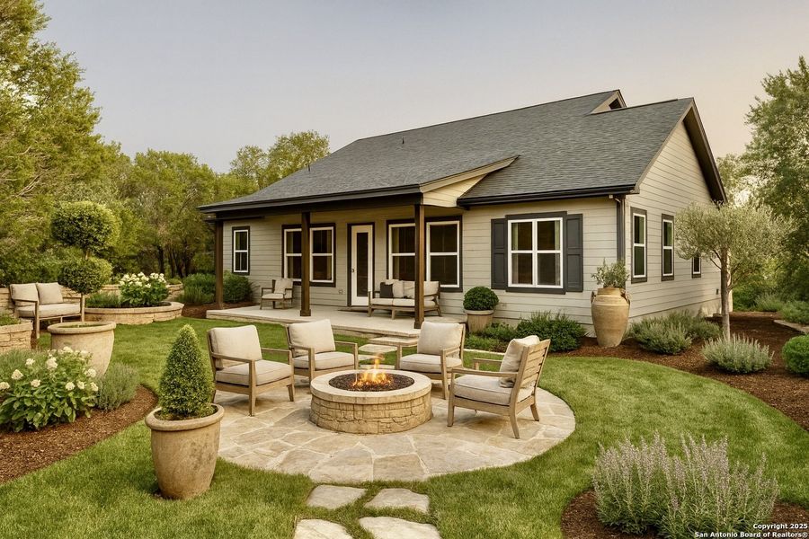 Exterior details and patio area of a home in , Fischer (Image 22). Exterior details and patio area of a home in , Fischer (Image 22).