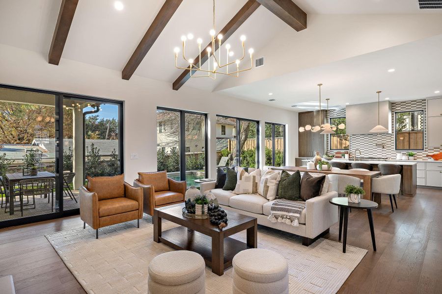Furnished interior view inside a new home in , Austin (Image 8).