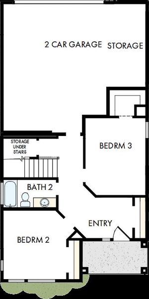 2D floor plan layout of this home in Baseline Peaks Collection, Broomfield, CO (Image 2).