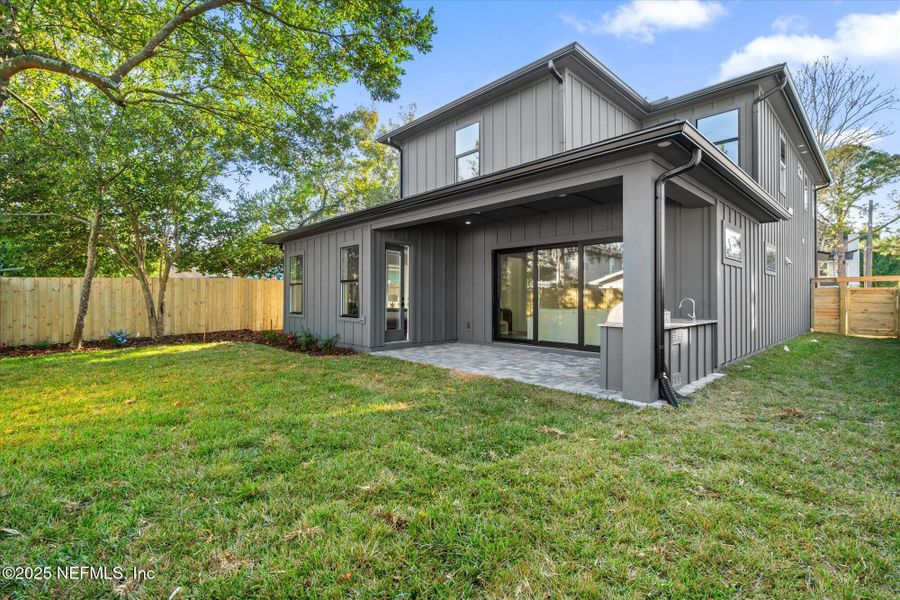 Exterior details and patio area of a home in , Jacksonville Beach (Image 3). Exterior details and patio area of a home in , Jacksonville Beach (Image 3).
