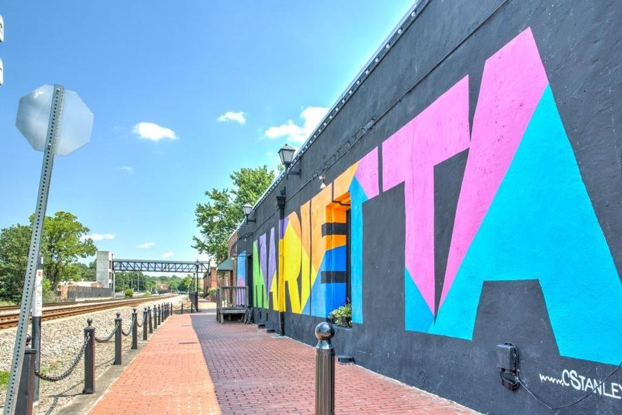 Front exterior of a new home in , Marietta, GA, highlighting curb appeal (Image 5).