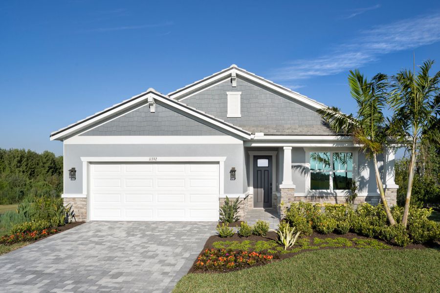 Representative exterior photo of a completed home built from the Terra Rosa by Mattamy Homes in Wellen Park, Venice, FL (Image 13). Representative exterior photo of a completed home built from the Terra Rosa by Mattamy Homes in Wellen Park, Venice, FL (Image 13).