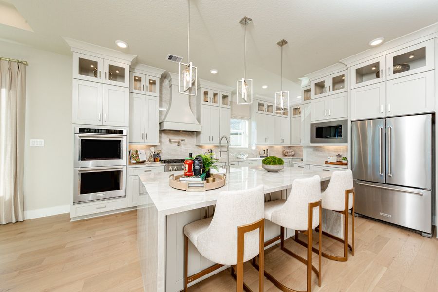 Representative furnished interior of a home built from the Northcliffe by Beazer Homes in Legacy, League City (Image 7).