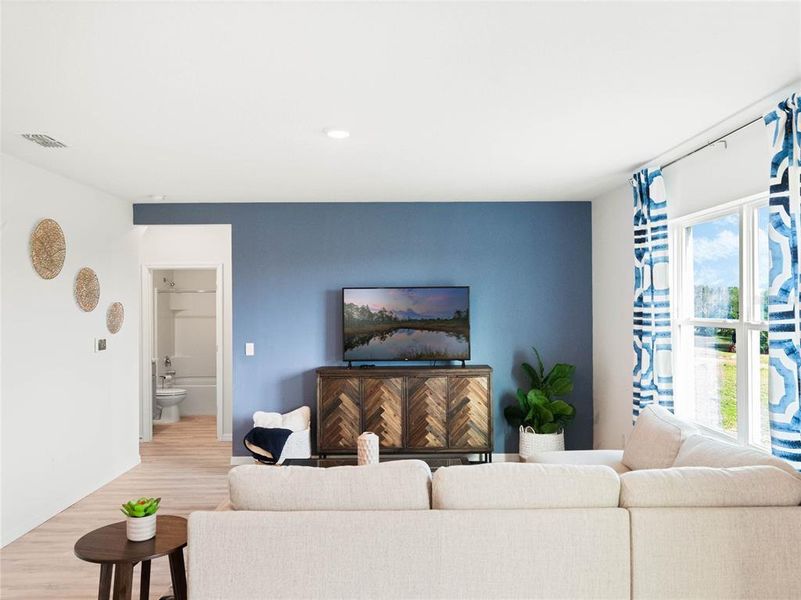 Furnished interior view inside a new home in Cascades, Davenport (Image 4). Furnished interior view inside a new home in Cascades, Davenport (Image 4).