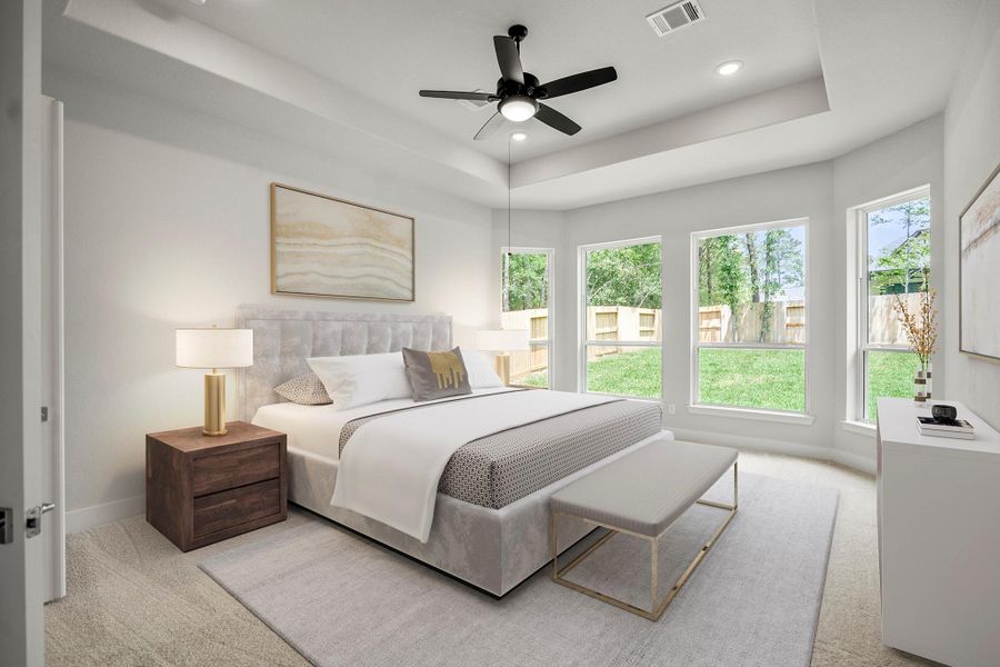 Furnished interior view inside a new home in The Woodlands Hills, Willis (Image 13). Furnished interior view inside a new home in The Woodlands Hills, Willis (Image 13).