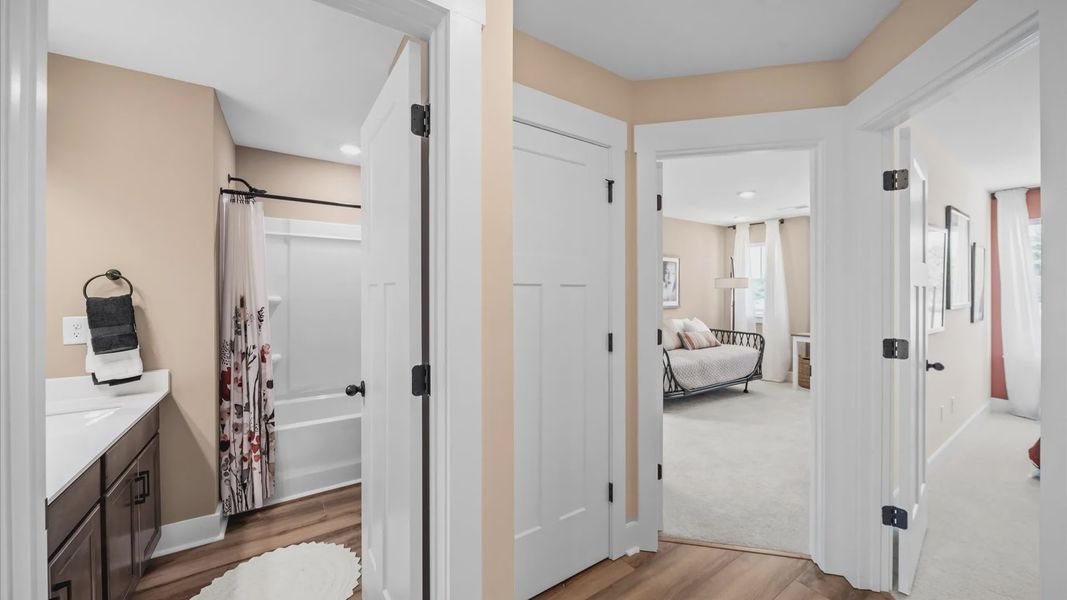 Furnished interior view inside a new home in Gresham Station, Simpsonville (Image 15). Furnished interior view inside a new home in Gresham Station, Simpsonville (Image 15).