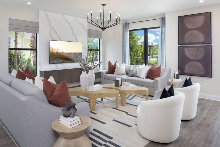 Representative furnished interior of a home built from the Gloriosa by Mattamy Homes in Newfield - Rosette Park, Palm City (Image 4).