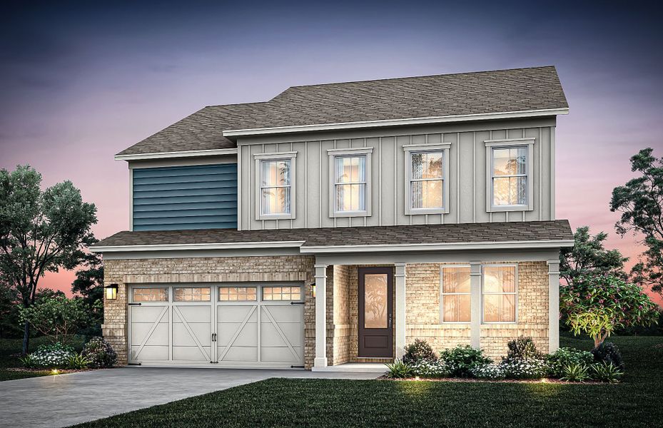 Representative exterior photo of a completed home built from the Valen by Pulte Homes in Linden Grove, Powder Springs, GA (Image 26).
