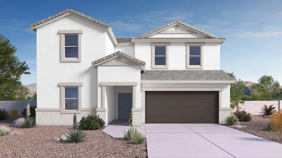 Representative exterior photo of a completed home built from the Ozark by D.R. Horton in El Cidro, Goodyear, AZ (Image 21).