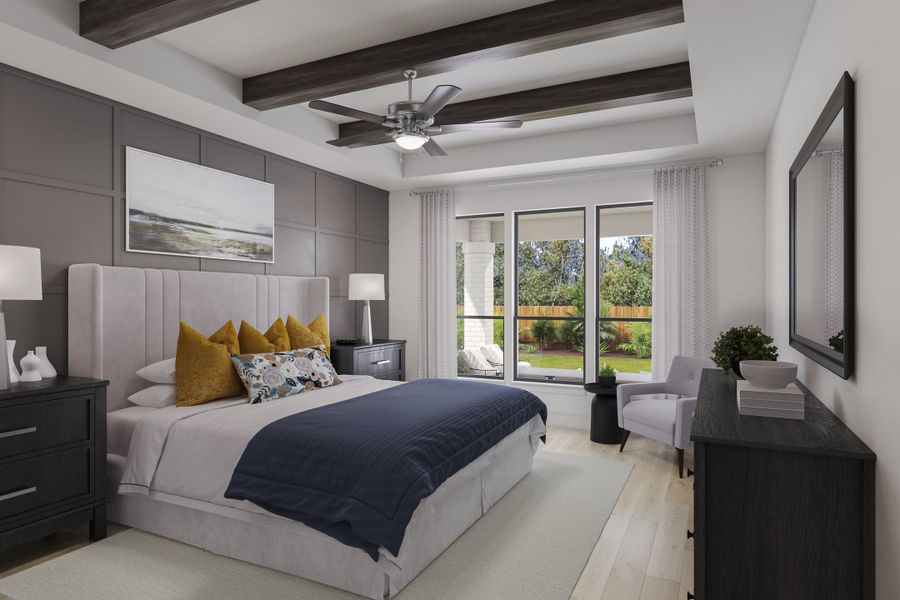 Representative furnished interior of a home built from the Salerno by Tri Pointe Homes in The Estates at James Lane, Fulshear (Image 12).