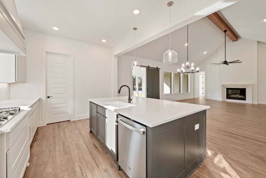 Furnished interior view inside a new home in Rolling Creek Ranch, Aledo (Image 11).