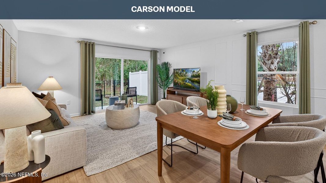 Furnished interior view inside a new home in Hansen Creek, Jacksonville (Image 4). Furnished interior view inside a new home in Hansen Creek, Jacksonville (Image 4).