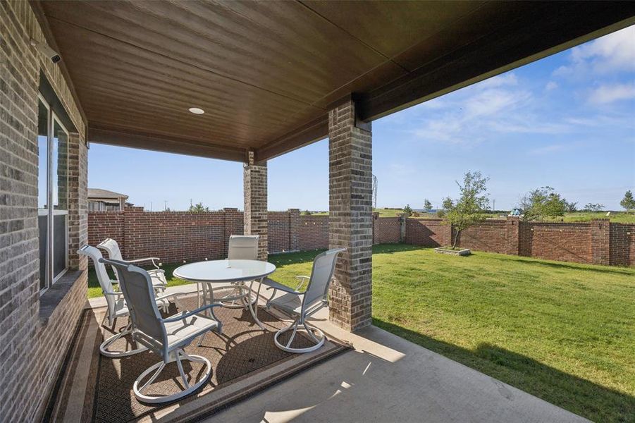 Exterior details and patio area of a home in , Celina (Image 3). Exterior details and patio area of a home in , Celina (Image 3).