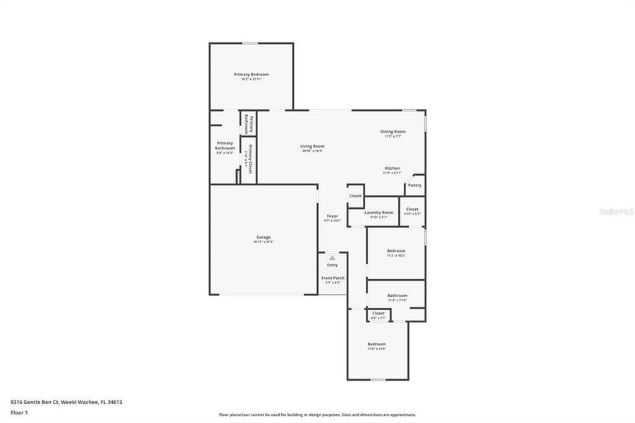 2D floor plan layout of this home in , Weeki Wachee, FL (Image 5).