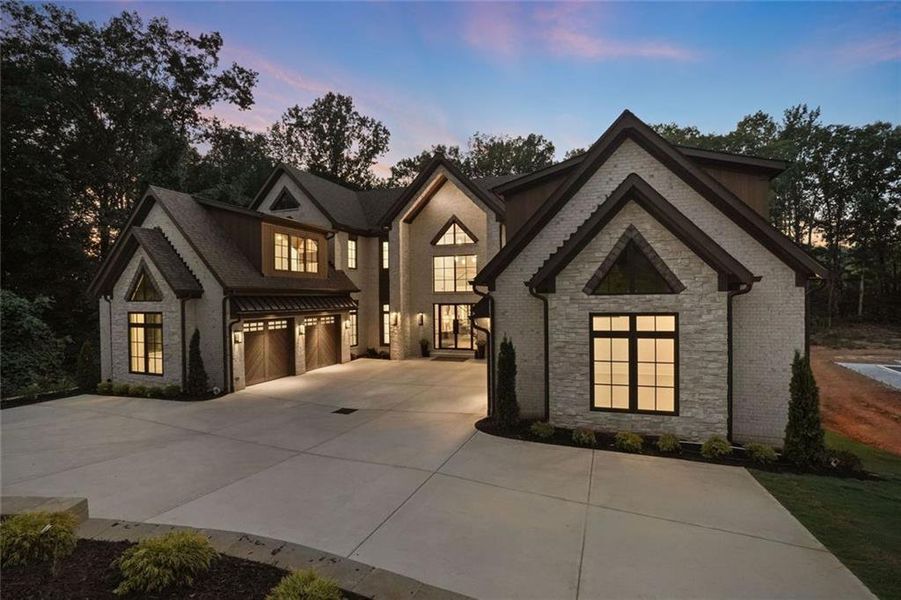 Front exterior of a new home in , Alpharetta, GA, highlighting curb appeal (Image 31). Front exterior of a new home in , Alpharetta, GA, highlighting curb appeal (Image 31).