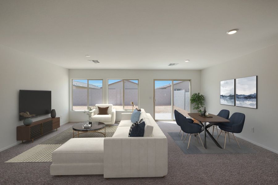 Furnished interior view inside a new home in Cross Creek Ranch, Coolidge (Image 6).