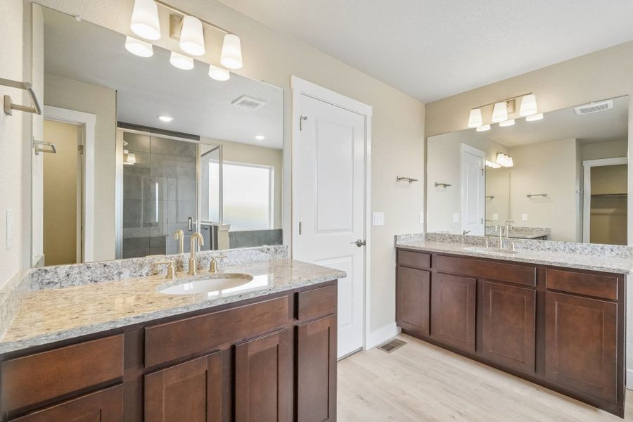 Furnished interior view inside a new home in The Trails at Aspen Ridge, Colorado Springs (Image 13).