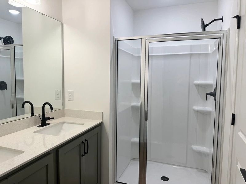 Primary Bath featuring the AW Collection® Rosemary - Organic textures meet bold design.