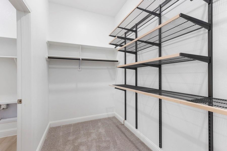 Spacious primary closet