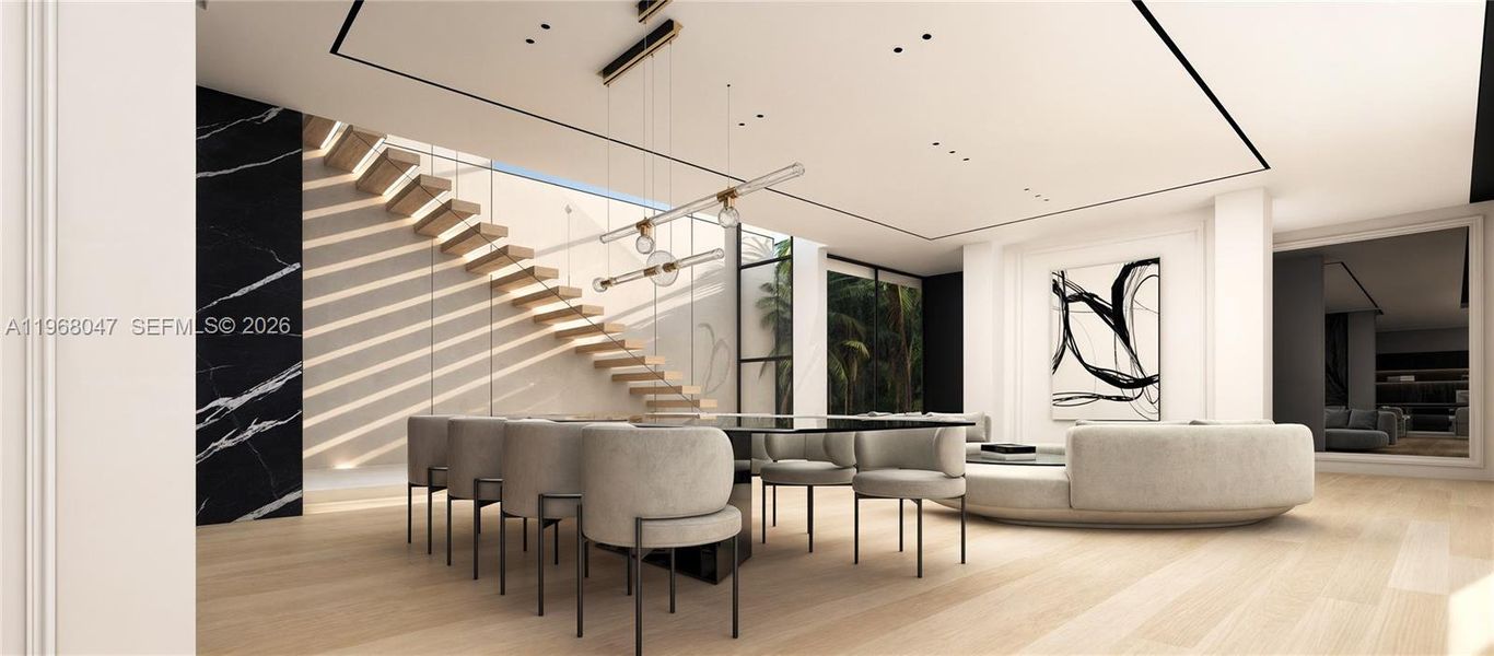 Furnished interior view inside a new home in , Miami (Image 3). Furnished interior view inside a new home in , Miami (Image 3).