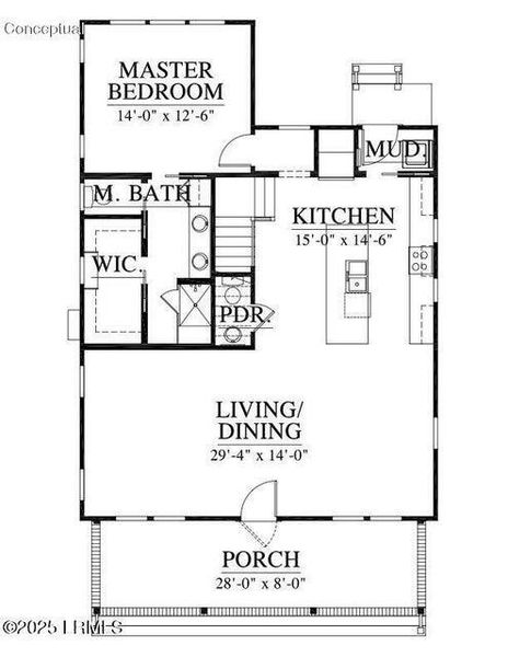 2D floor plan layout of this home in , Beaufort, SC (Image 6).