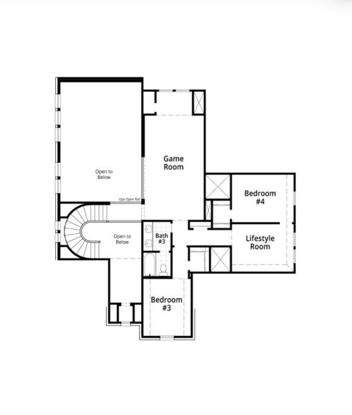 2D floor plan layout for the Leyland by Highland Homes in Mantua Point, Van Alstyne, TX (Image 33).