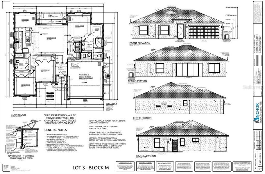 Exterior rendering of this home design in , Sebring, FL (Image 3).