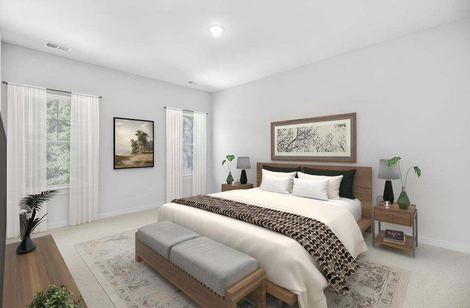 Furnished interior view inside a new home in Indigo Grove Townhomes, Johns Island (Image 17).