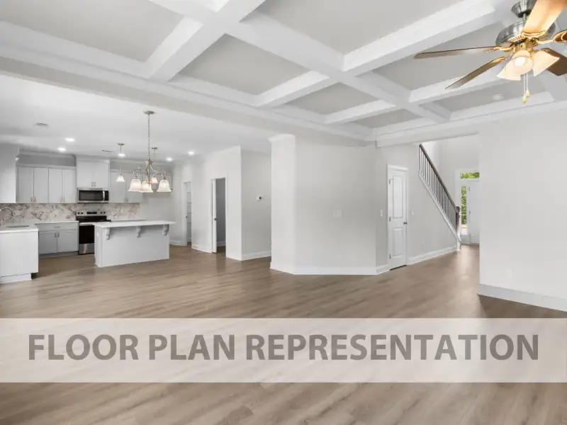 Living Room to Kitchen | Hampton II Plan by Ivey Homes