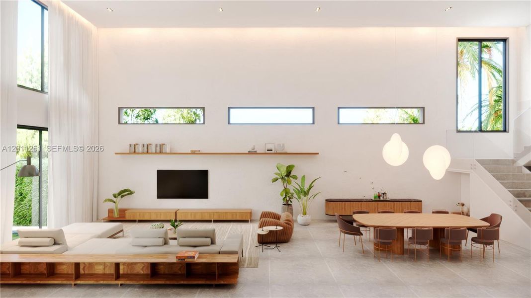 Furnished interior view inside a new home in , Miami (Image 14).