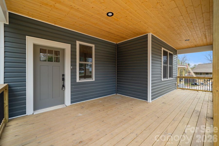 Exterior details and patio area of a home in , Asheville (Image 12).