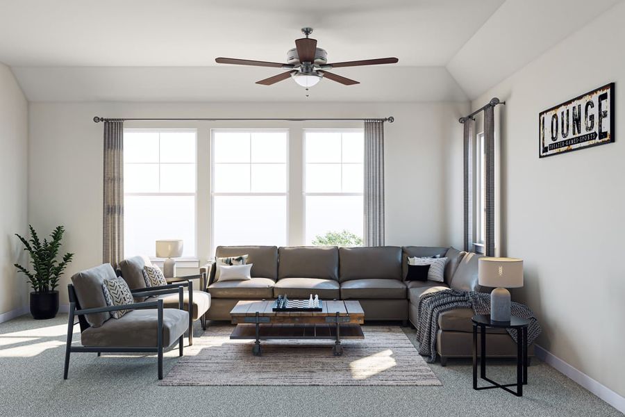 Furnished interior view inside a new home in Dunham Pointe 60′, Cypress (Image 24).