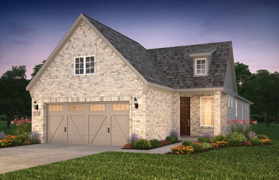 The Contour, a one-story home with 2-car garage, s