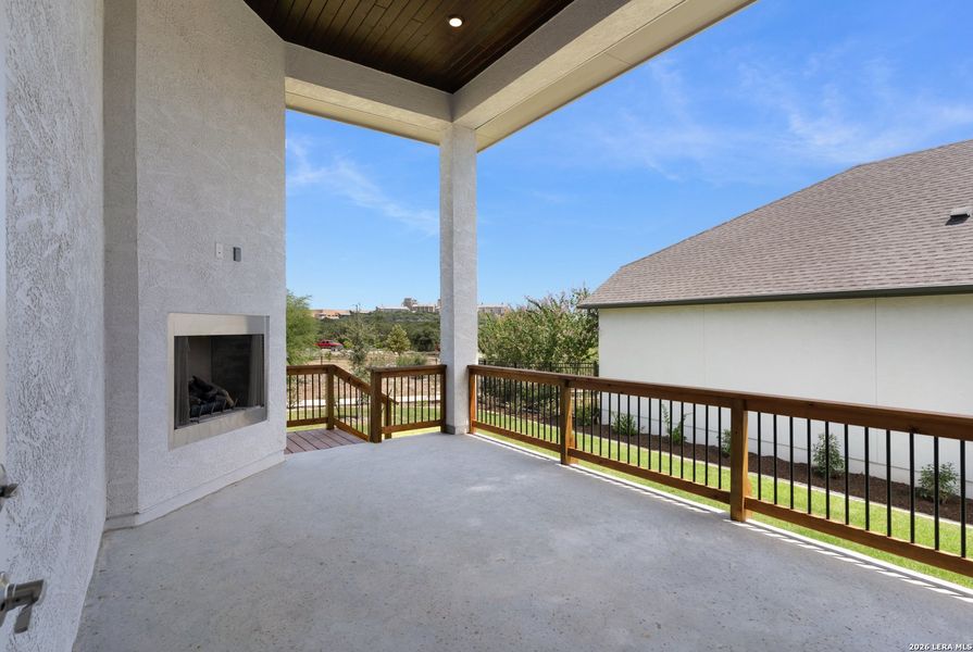 Exterior details and patio area of a home in El Sonido at Campanas, San Antonio (Image 3). Exterior details and patio area of a home in El Sonido at Campanas, San Antonio (Image 3).