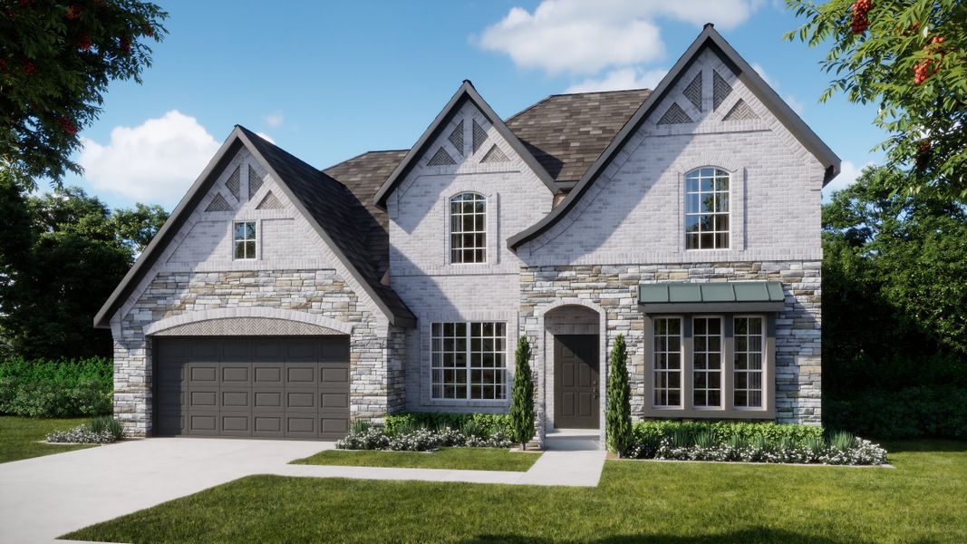 Representative exterior photo of a completed home built from the Concept 3218 by Landsea Homes in Abe's Landing, Granbury, TX (Image 11).